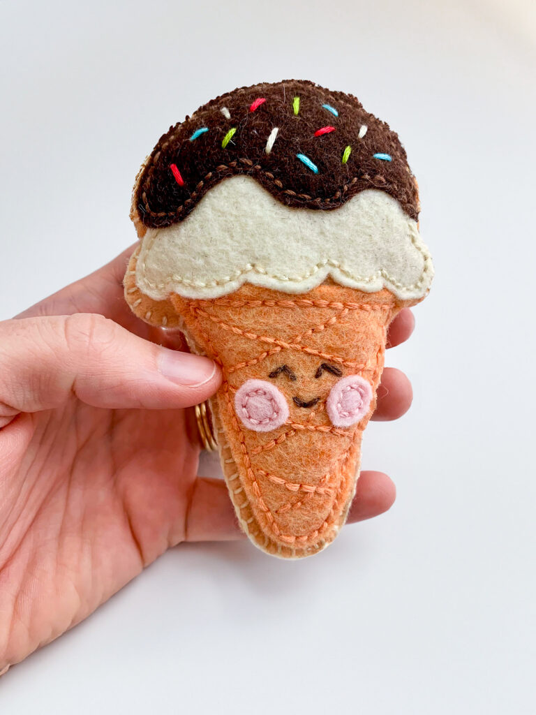 Kawaii Felt Ice Cream Cone